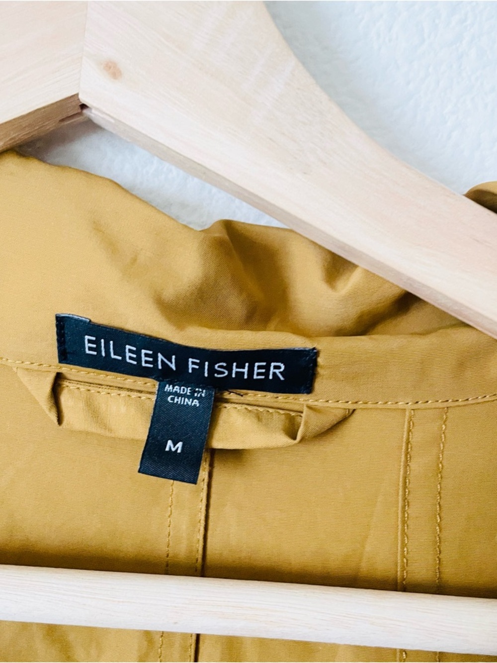 Eileen Fisher Mustard Trench Coat - Picture 6 of 9